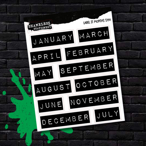 Label It |Days, Months, Dates|